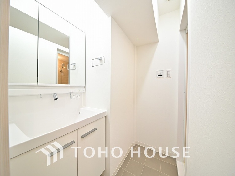 洗面 清潔感のある洗面室