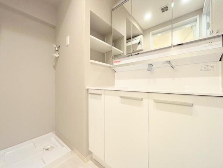 その他 ●〇平日の朝であっても、落ち着きとくつろぎを感じられる。歯磨き粉が行方不明になるようなごちゃごちゃ感も解消。収納力の高い洗面所です。　コーディネートされた空間で気持ちよく身だしなみを整えられます　〇●