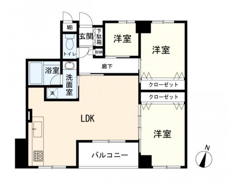間取り 間取図　3LDK