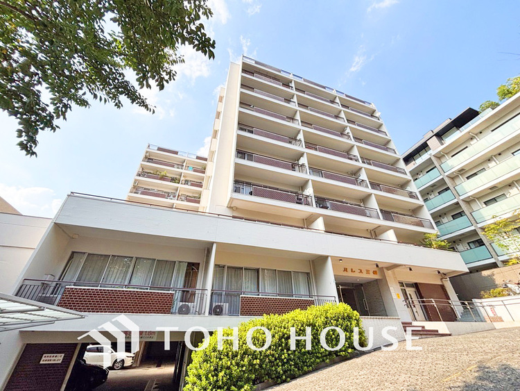 外観 〜人気エリア「目黒」駅より徒歩5分〜7階部分角部屋につき陽当り・通風良好〜家具・エアコン付き〜