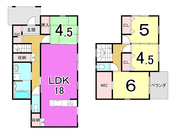 間取り 【間取り】4LDK+WICは充実の居住空間です