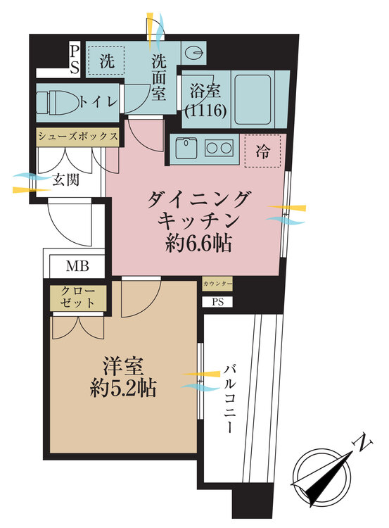 その他 1DK、、専有面積29.54?、バルコニー面積4.69? 
