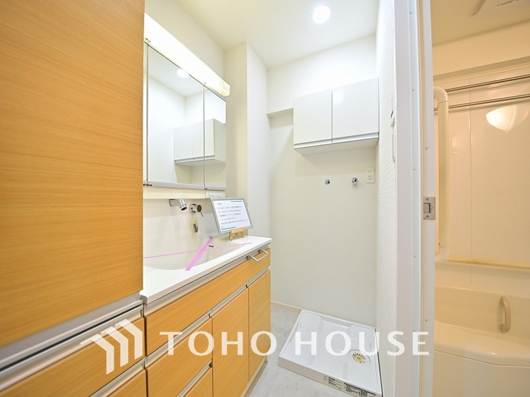 洗面 清潔感のある洗面室