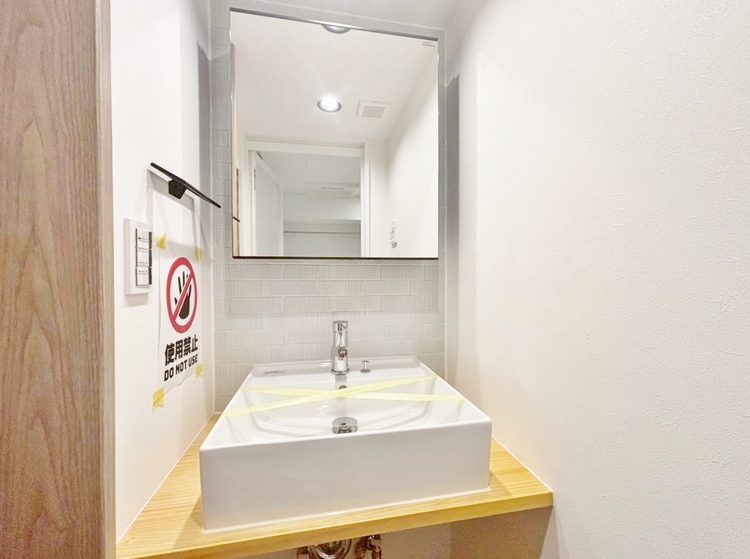 洗面 何かと物が増える場所だからこそ、スッキリと見映えの良い空間に。