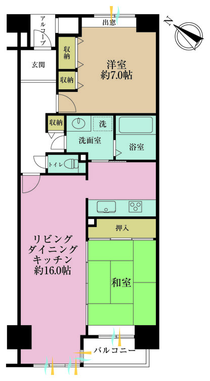 その他 2LDK、専有面積73.14m2、バルコニー面積3.36m2