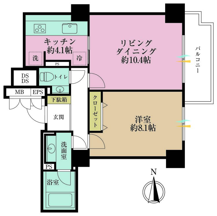 その他 1LDK、専有面積55.59m2、バルコニー面積5.62m2