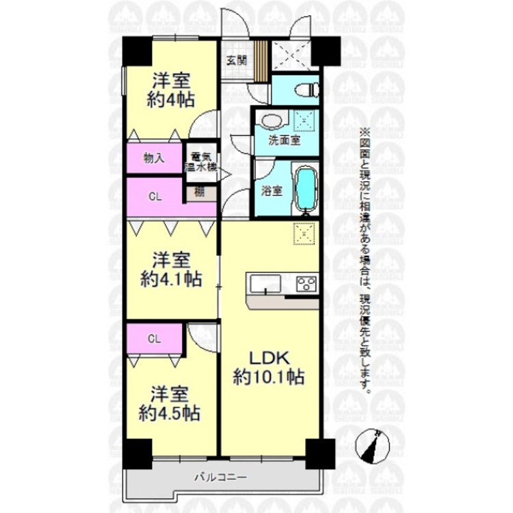 間取り 空室ですのでお気軽にご内覧出来ます！