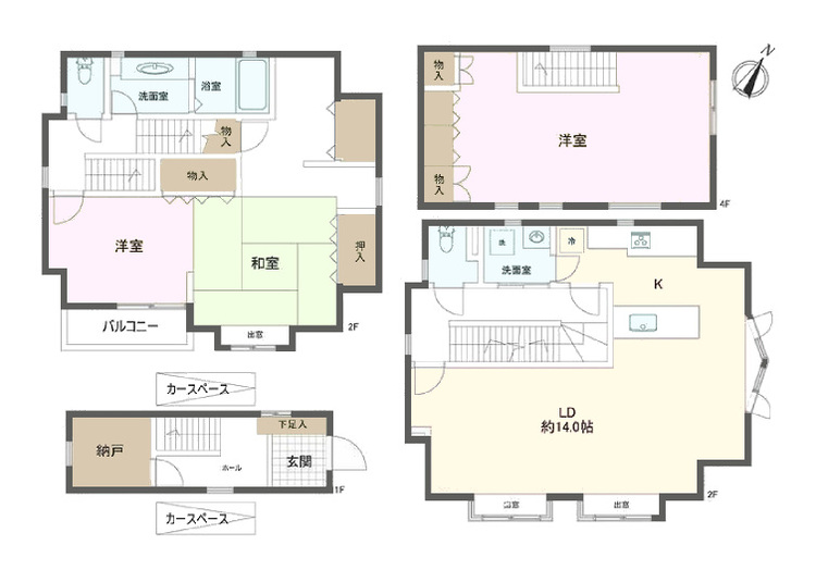 その他 3LDK+S（納戸）、土地面積68.09m2、建物面積119.65m2
