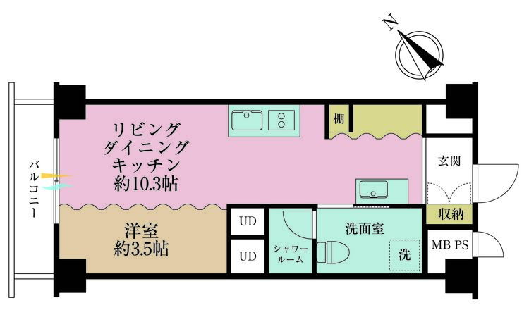 その他 1LDK、専有面積32.68m2