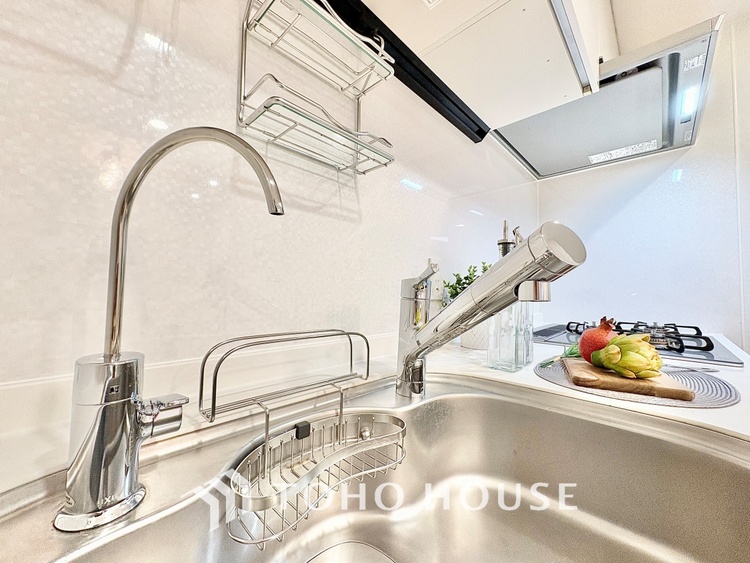 キッチン 【cooking papa is here】料理が苦手な人でも、チャレンジしてみたくなるワイドスパンのキッチン。家族の食卓がここから始まる。