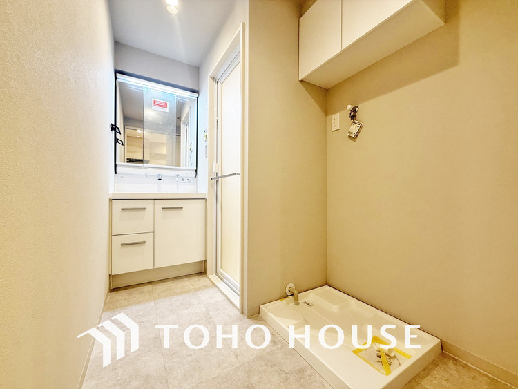 洗面 清潔感のある脱衣場