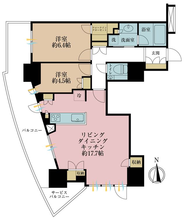その他 3LDK、専有面積70.12m2、バルコニー面積19.1m2