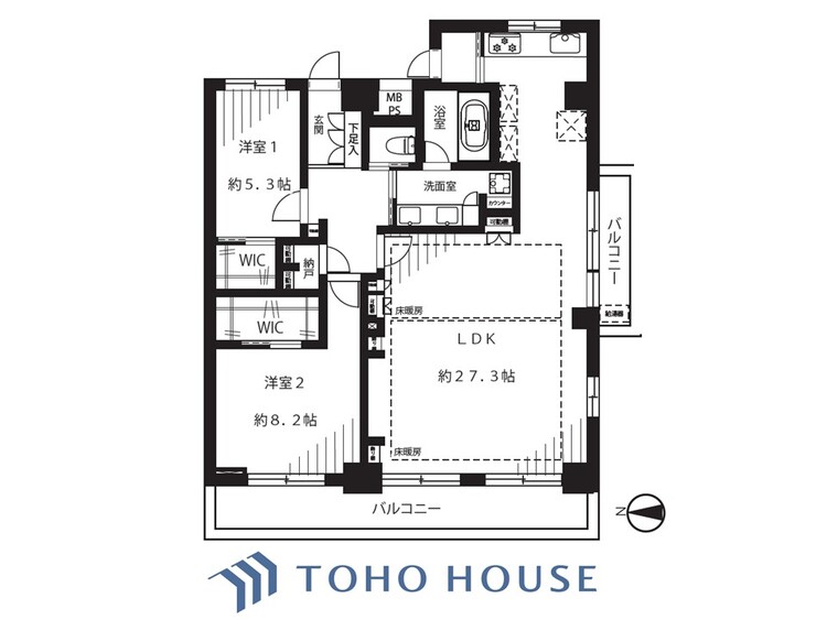 間取り リノベーション実施住戸。空間演出に拘り整然とセンス良く纏められた室内は最高の癒し空間でなければなりません。そこで暮らす方々のことを考え抜き、そして造りこんだ空間は極上の癒しを提供してくれます。