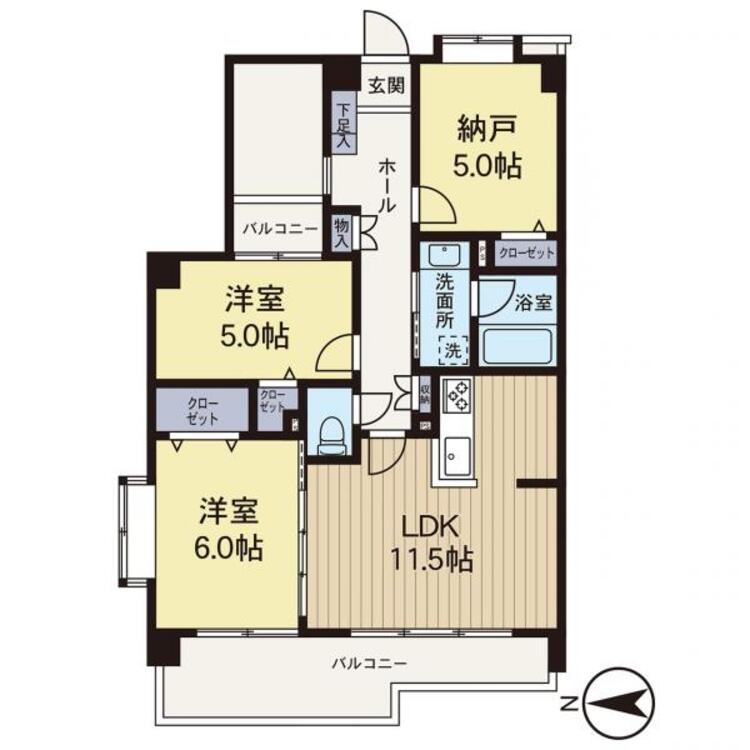 間取り リフォームが完了したお部屋です。オートロックもあり安心なマンションです！