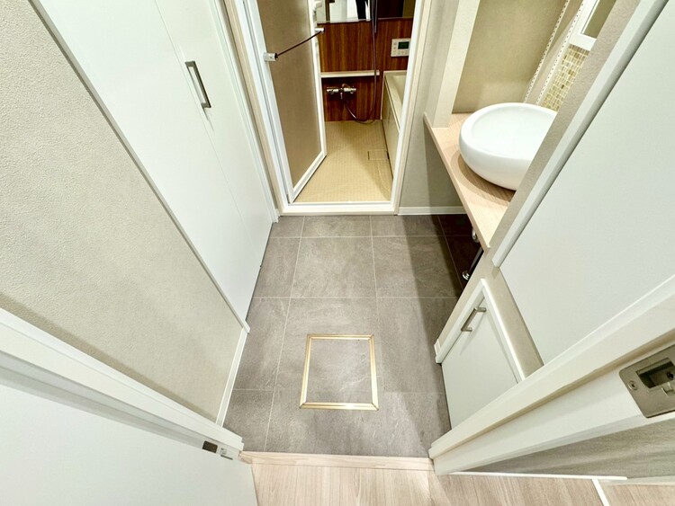 その他 十分な広さの脱衣所。