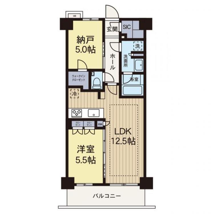 間取り 【間取り図】陽当たり、通風が良好です！