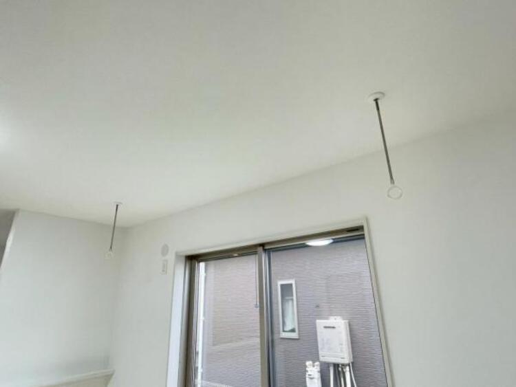 設備 梅雨時期や花粉対策に便利な、室内物干しスペースあり！