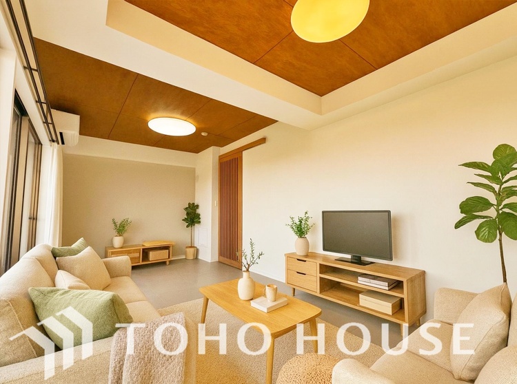 内装 ＊配置してある家具や小物はCGによるイメージ画像です。【living】居心地のいい暮らしには欠かせない眩い採光。