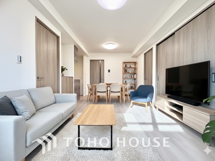 内装 ※この画像の家具の配置には、CGによる加工を施しております。◆煌びやか◆愛おしい家族との団欒の時間をより一層幸せなものに感じさせる煌びやかなLDK。輝かしい毎日が待っています。