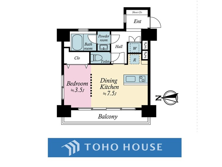 間取り 【house the light is illuminat】採光と風　家事導線も比較的良好で、風通しの良さで過ごしやすい麗(うら)らかな気分にさせてくれるリビング