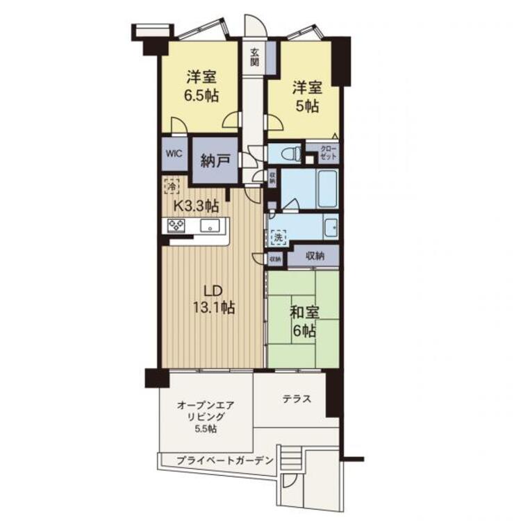 間取り 【間取図】時代の流行ではなく拘りを貫く。シックなカラートーンで街並みに溶け込む外観は、絶妙なバランスで輝きを放ちます