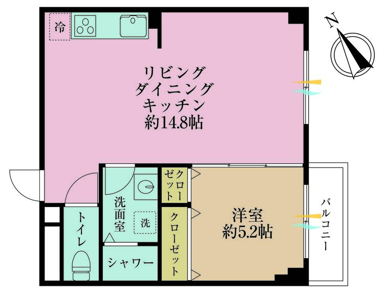 その他 1LDK、専有面積35.09m2