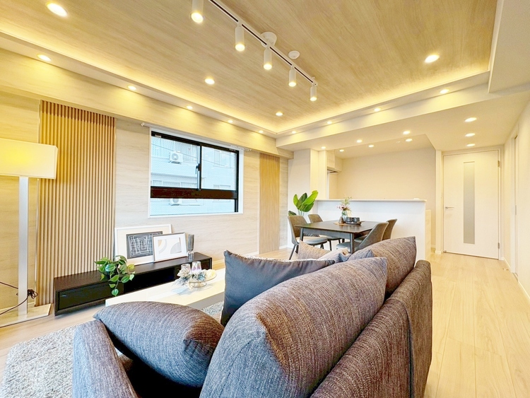 居間 豊かな居住性と、安心感を満たすクオリティが見事に調和した住空間。