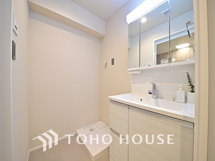 洗面 清潔感のある洗面室