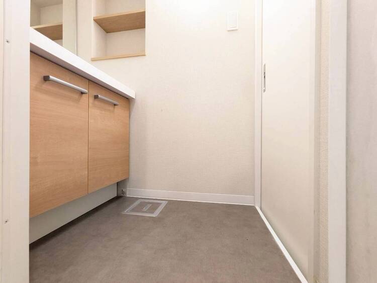 洗面 十分な広さの脱衣所。