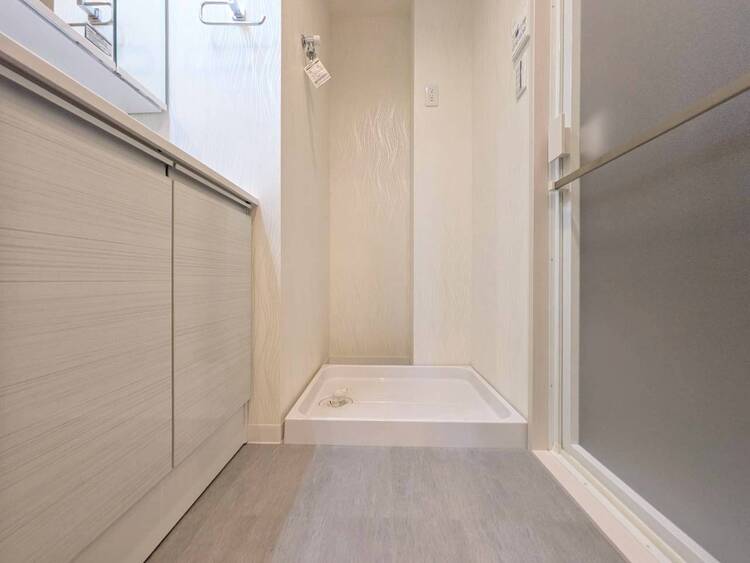 洗面 十分な広さの脱衣所。