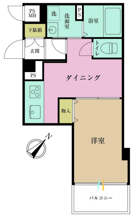 その他 1DK、専有面積31.49m2、バルコニー面積3.03m2