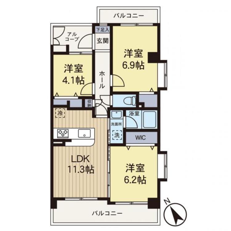 間取り リフォーム完了したお部屋ですので即入居も可能です。