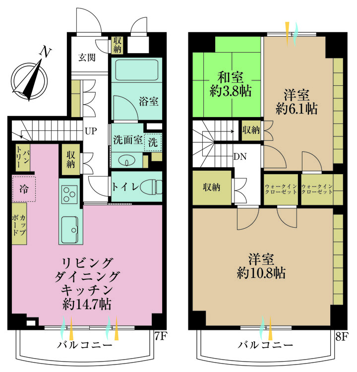 その他 2LDK、専有面積92.95m2、バルコニー面積9.42m2