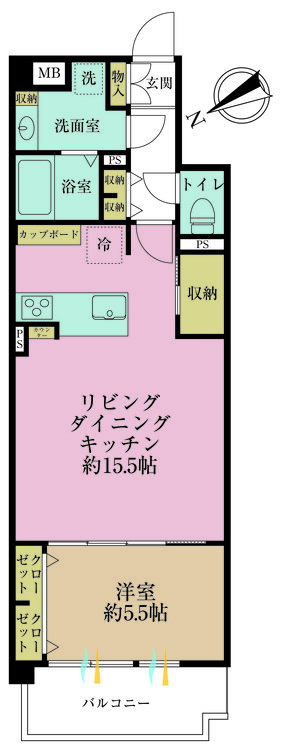 その他 1LDK、専有面積50.87m2、バルコニー面積6.01m2