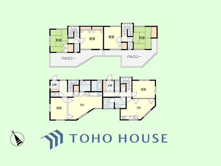 間取り 6DK+DK　土地面積245.00平米、建物面積146.95平米