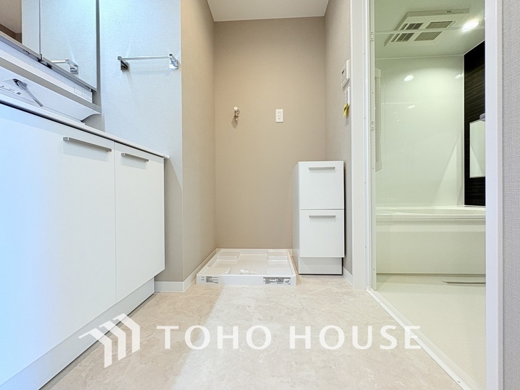 洗面 清潔感のある洗面室