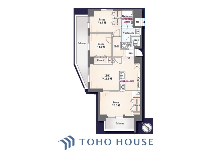 間取り 暮らし続けることで、住まいの意味を問いかける。団欒を育むスペースは通風・日当たり良好で、窓を開けるとすこやかな風が吹き抜けます。