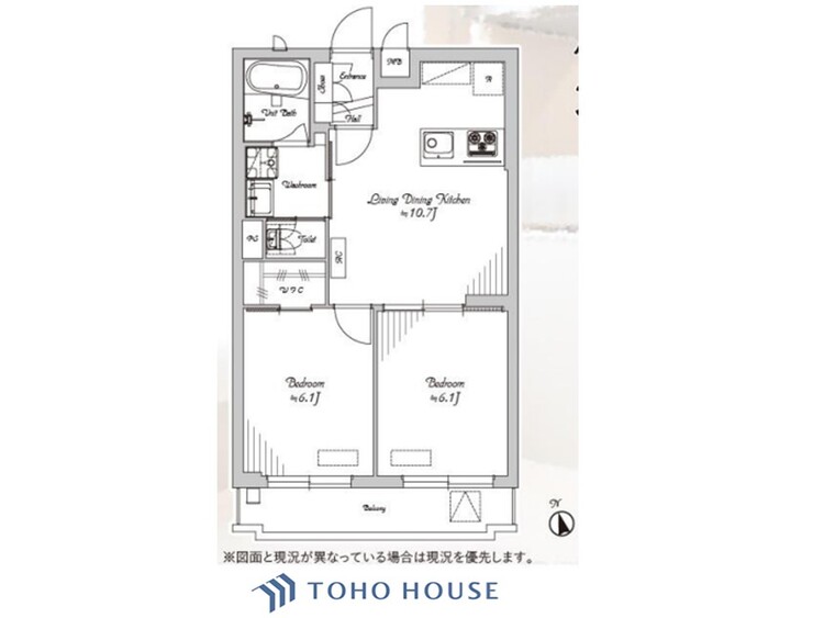 間取り 【house the light is illuminat】採光と風　家事導線も比較的良好で、風通しの良さで過ごしやすい麗(うら)らかな気分にさせてくれるリビング