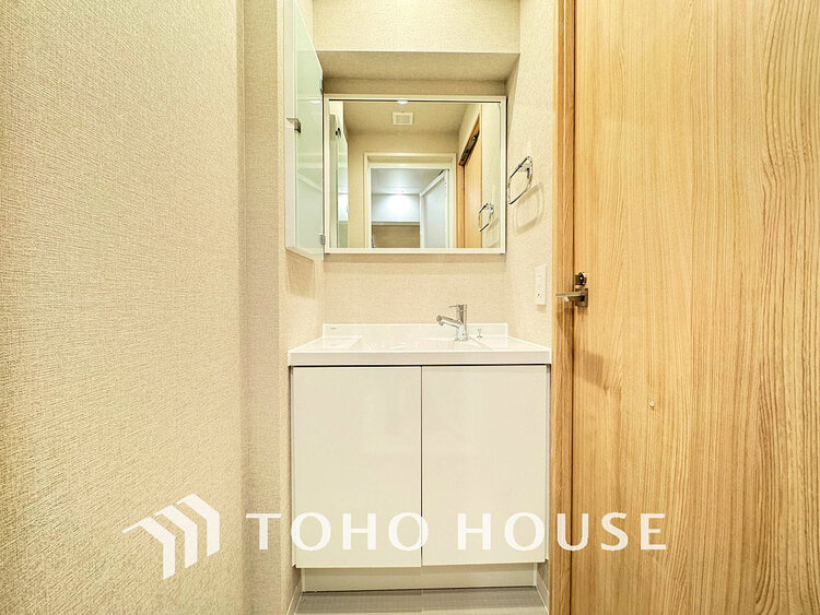 洗面 清潔感のある洗面室