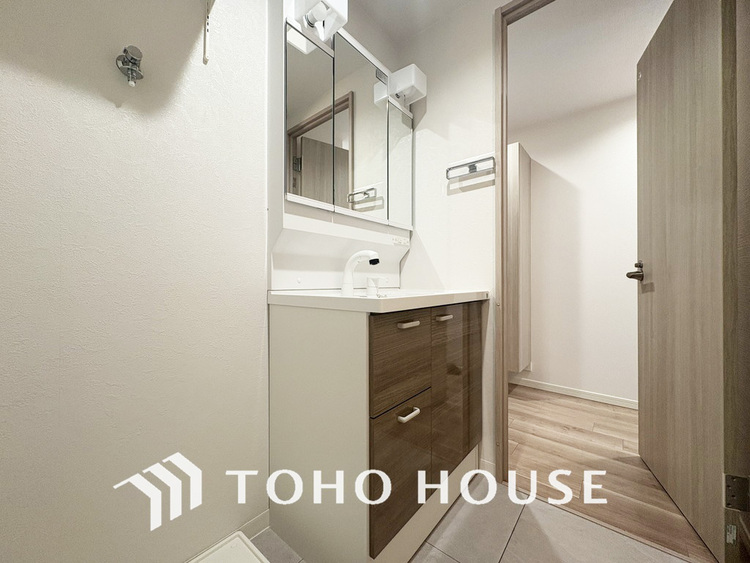 洗面 清潔感のある洗面室