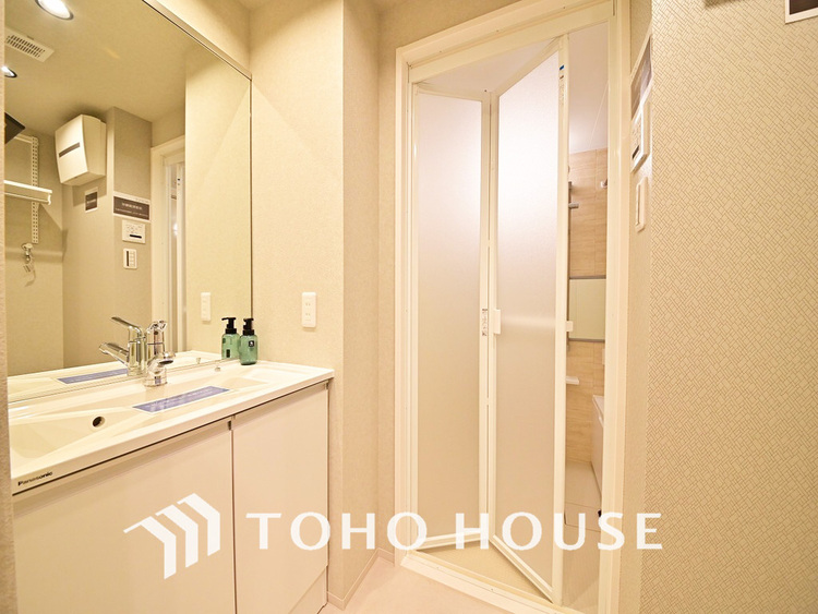 洗面 清潔感のある洗面室