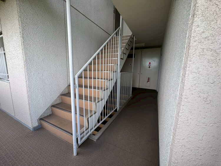 その他 共用部の階段です。明るく清潔に管理されています。