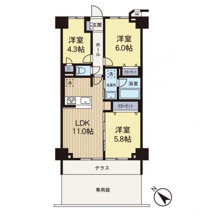 間取り リフォーム完了したお部屋です。中をぜひご覧ください！