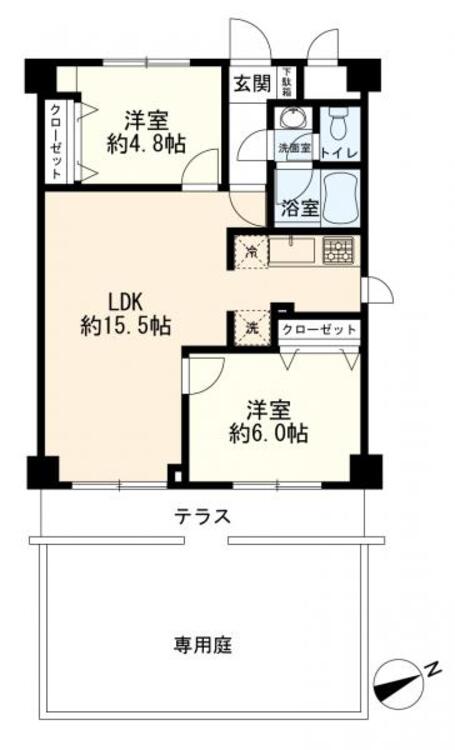 間取り 間取図　2LDK