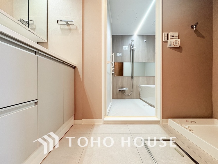 洗面 清潔感のある洗面室