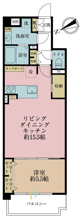 その他 1LDK、専有面積50.87m2、バルコニー面積6.01m2