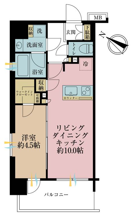 その他 1LDK、専有面積36.96m2、バルコニー面積6.68m2