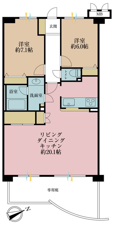 その他 2LDK、専有面積72.96? 