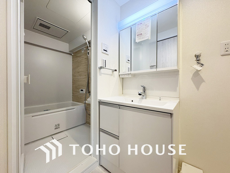 洗面 清潔感のある洗面室