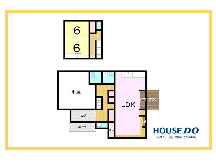 間取り 2LDK+ガレージ